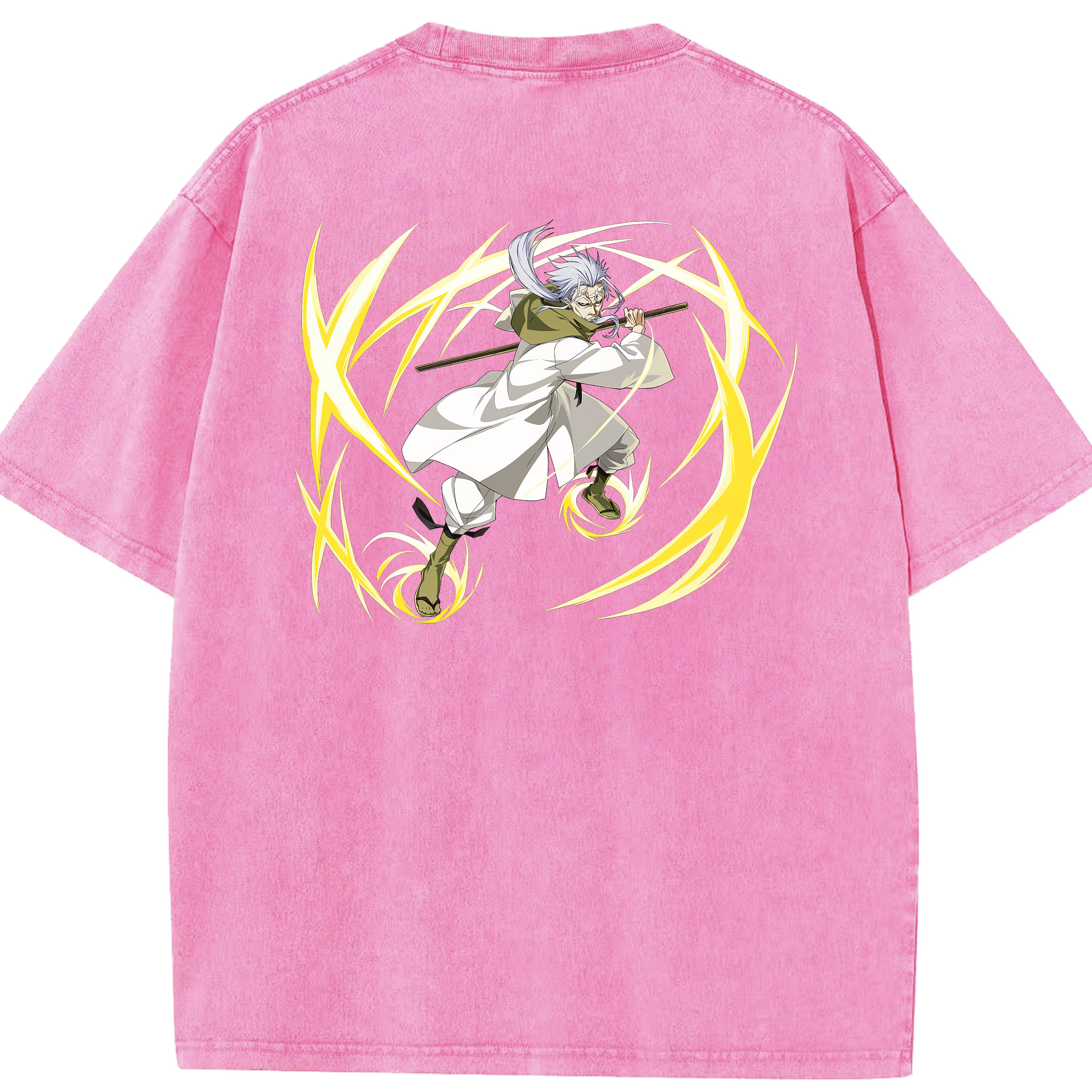 （画像用） 転スラ Regarding Reincarnated to Slime 綿100% ヴィンテージ風 半袖Tシャツ（背面プリント）